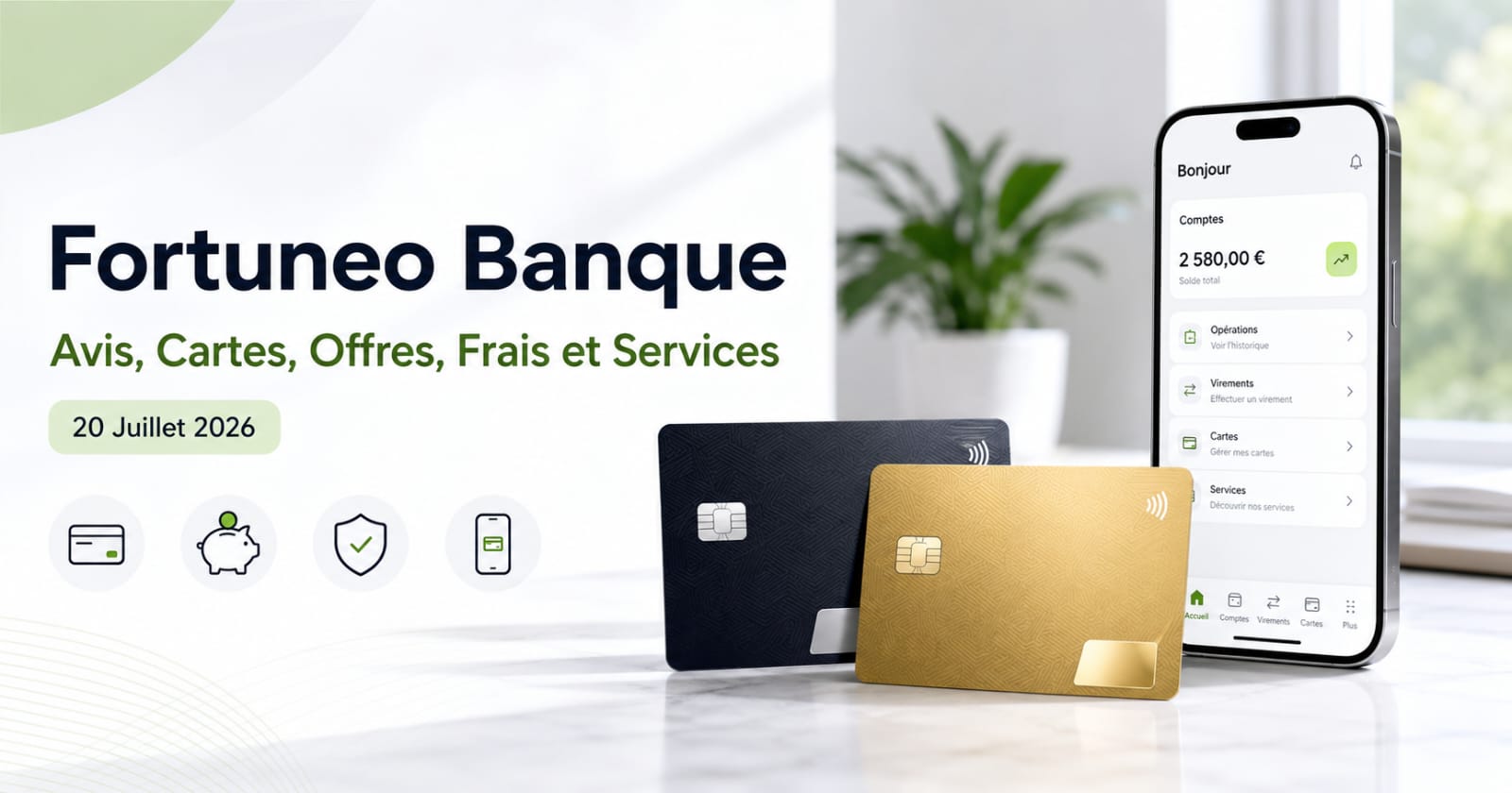 Fortuneo Banque : Avis, Cartes, Offres, Frais et Services au 20 Juillet 2026